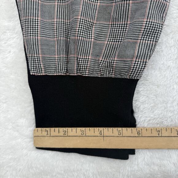 3.1 Phillip Lim Houndstooth Plaid Jogger Pants 10 Gray Black Stretch Wool Blend - Picture 16 of 16